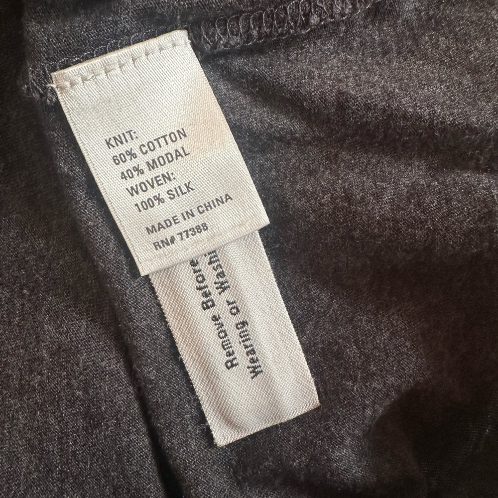 Hi-Line Gray Two-Tone Tee - Picture 5 of 7